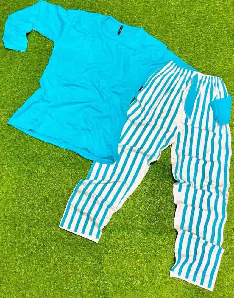 women 2 pcs night wear with lining trouser