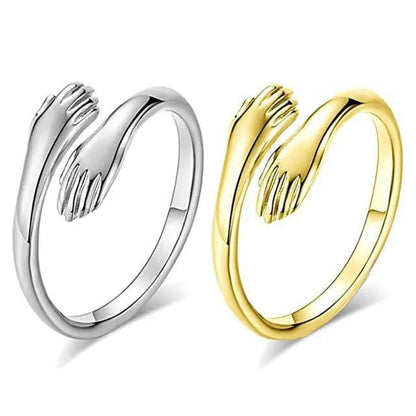 2 pieces couple hug ring