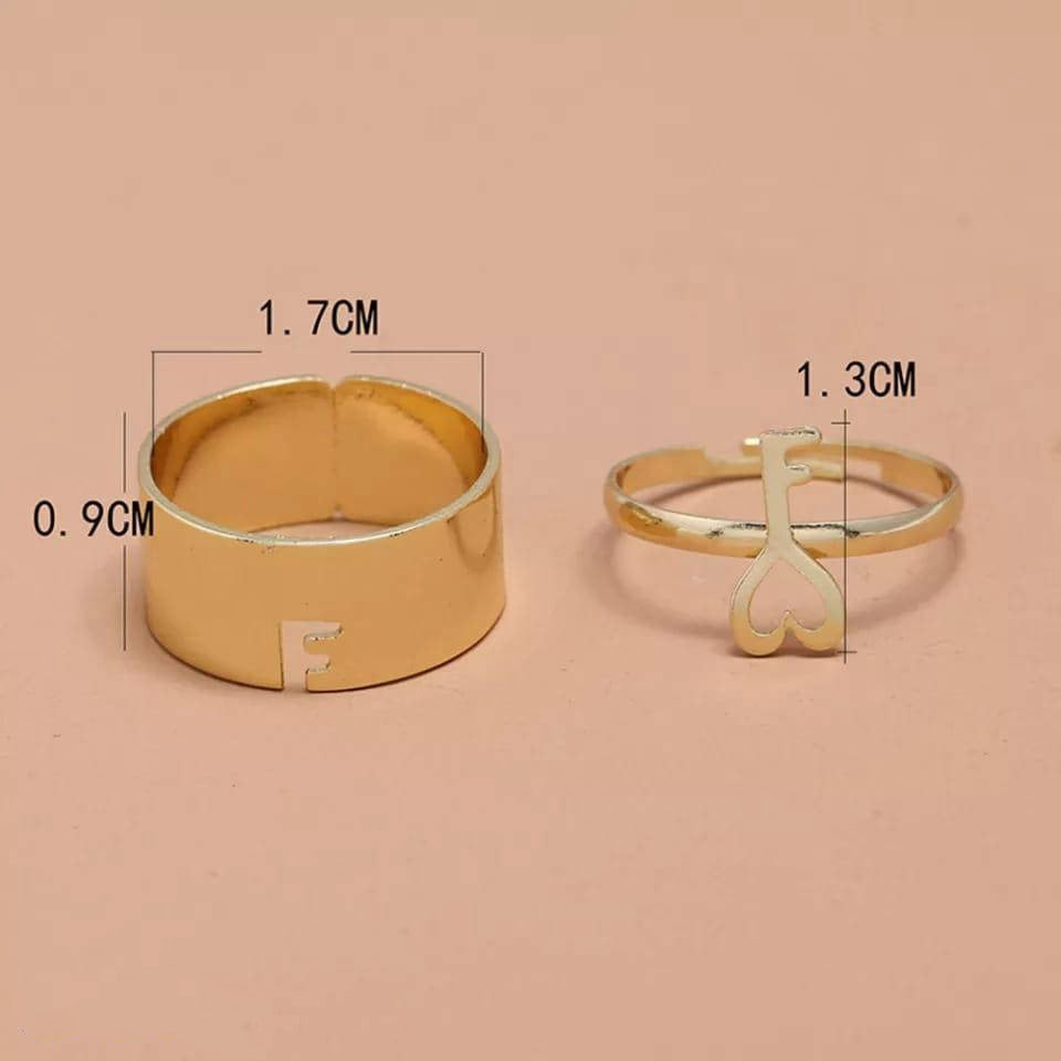 2 pieces lock and key couple rings