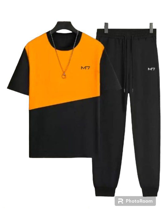 2 pcs unisex polyester printed track suite
