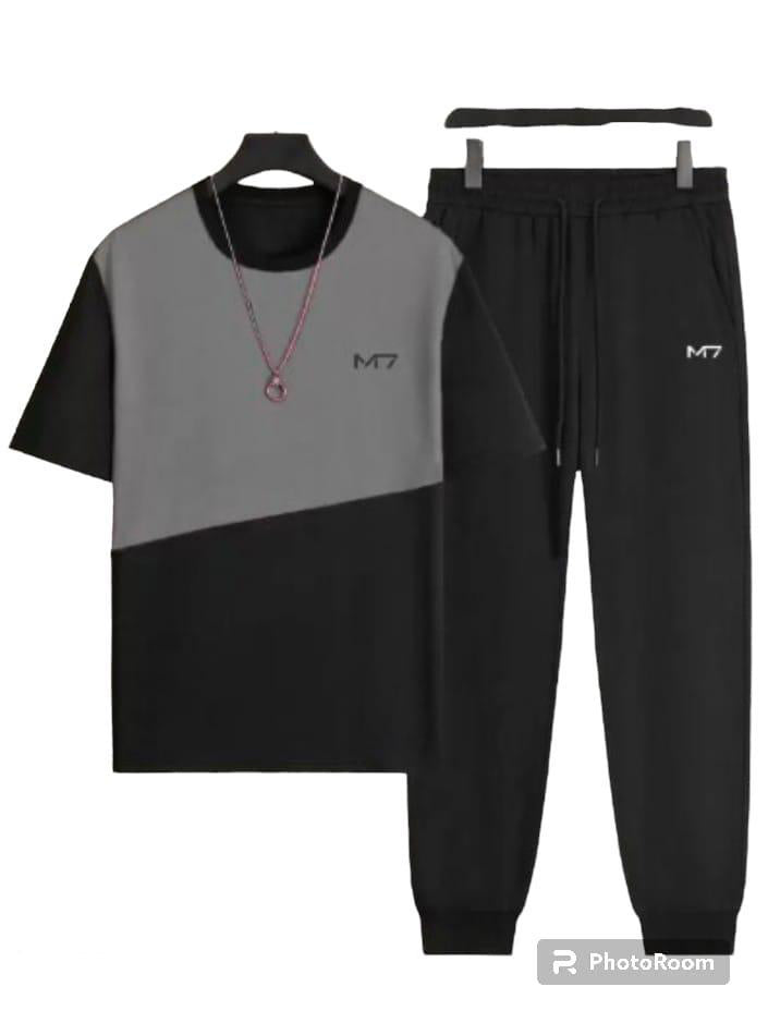 2 pcs unisex polyester printed track suite