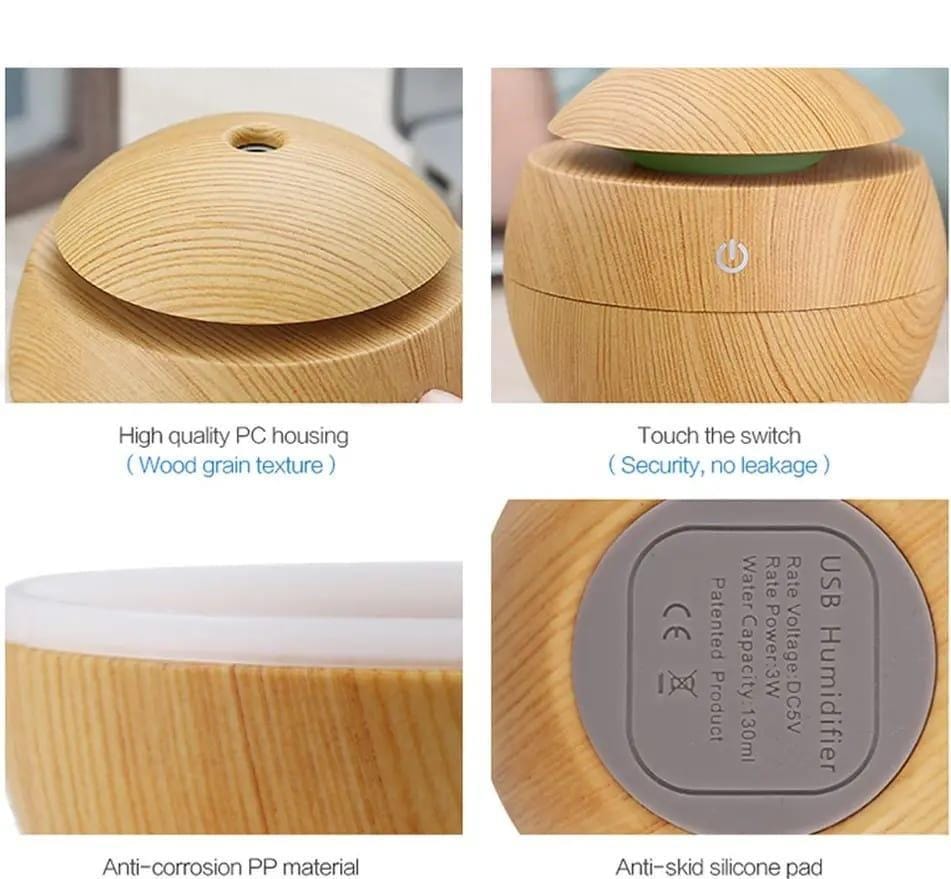 Aroma Diffuser Purifier USBUltrasonic Cool Mist Sprayer Essential Oil Fragrance