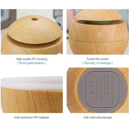 Aroma Diffuser Purifier USBUltrasonic Cool Mist Sprayer Essential Oil Fragrance