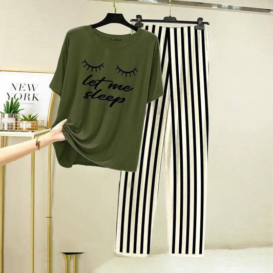 Printed 2 pcs night suit for women