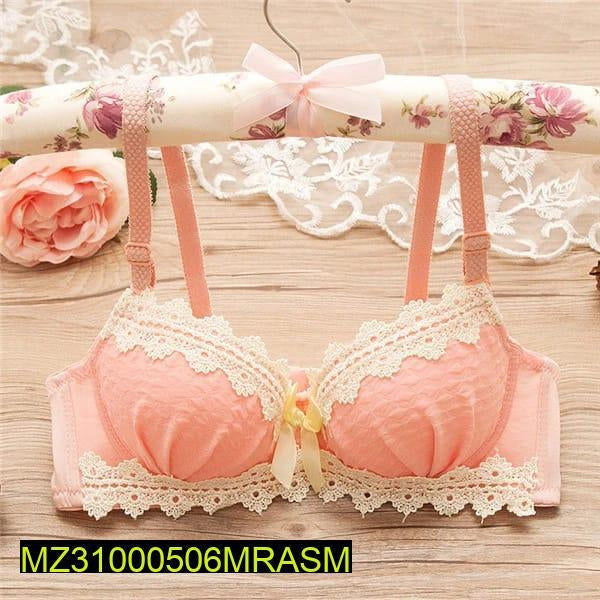 Cotton net lace work padded bikni set