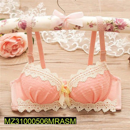 Cotton net lace work padded bikni set
