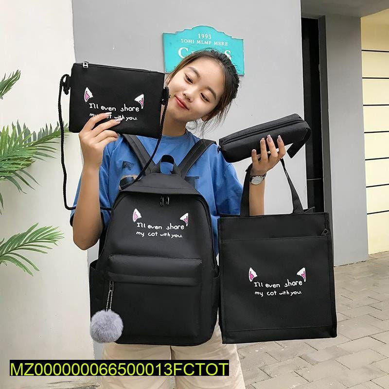 17 inch casual backpack 4 PCs set