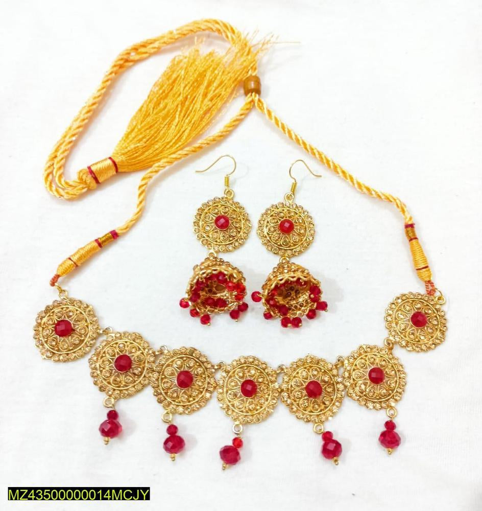 Artificial stones fancy choker set