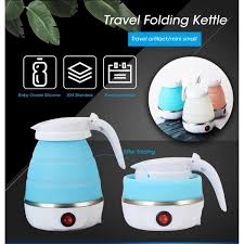 Fast Boiling Portable Travel Kettle | Quick Boil Silicone Collapsible Electric Kettle | T4Trendz