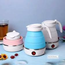 Fast Boiling Portable Travel Kettle | Quick Boil Silicone Collapsible Electric Kettle | T4Trendz