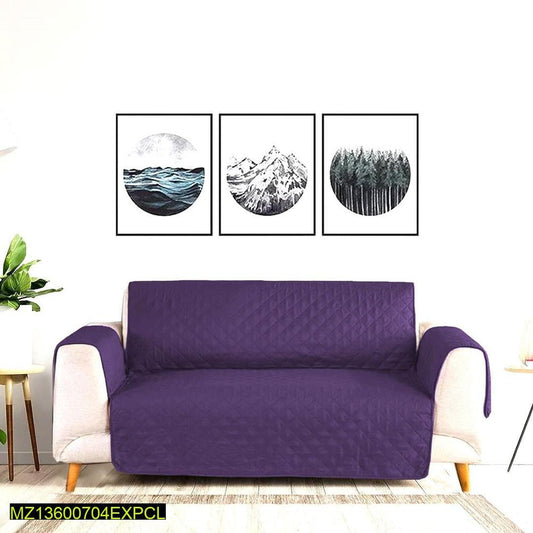 3 PCs Cotton quilted sofa cover set