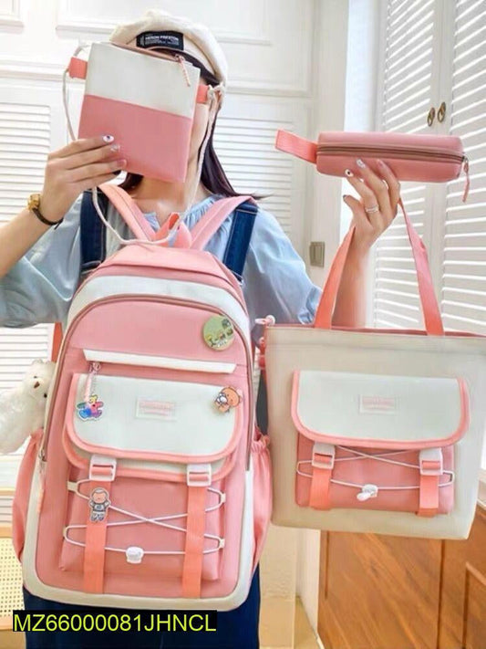 Women's casual backpack 4 PCs set
