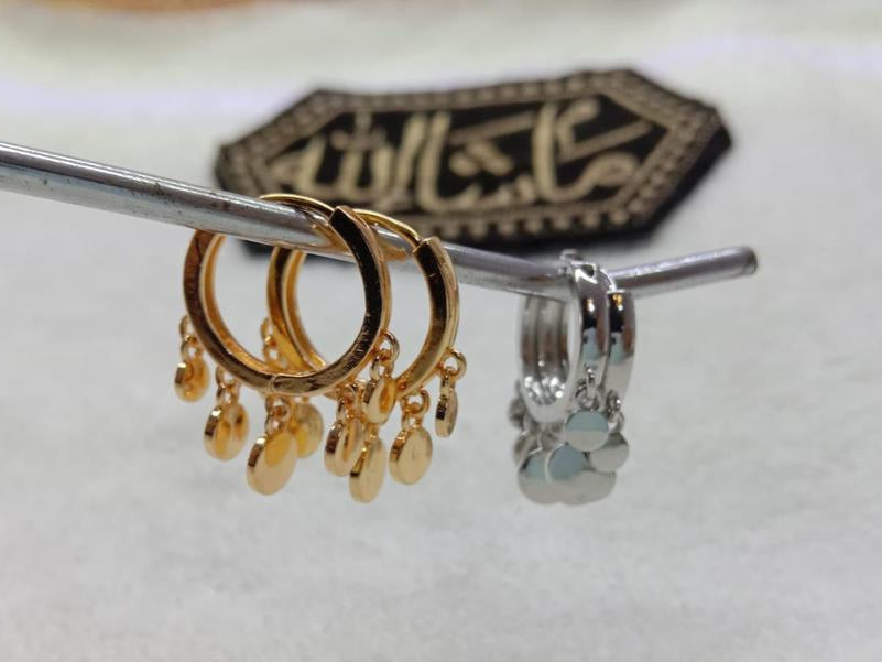 1 carat gold plated bali style earrings