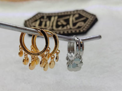 1 carat gold plated bali style earrings