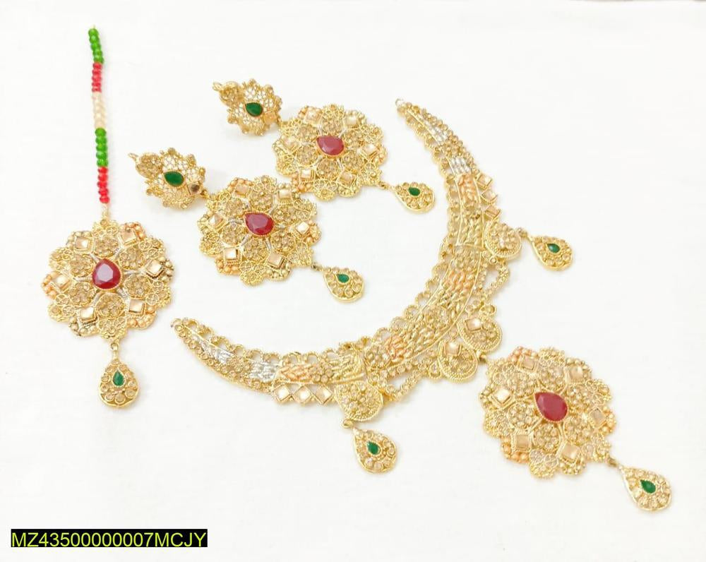 Artificial stones fancy bridal chocker set