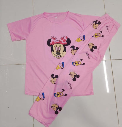Cotton jersey two pcs mickey mouse printed