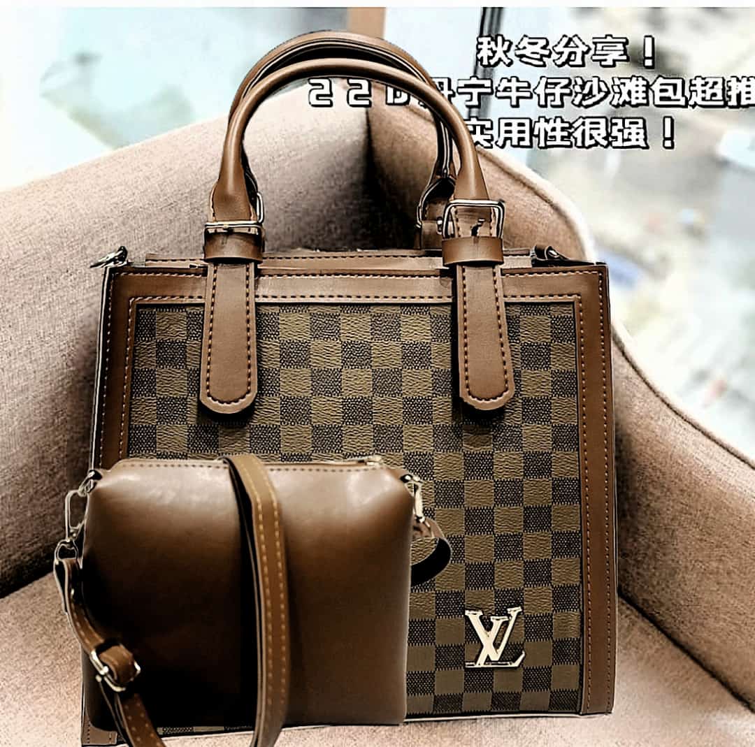 Branded two PCs women's handbags set