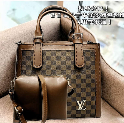 Branded two PCs women's handbags set