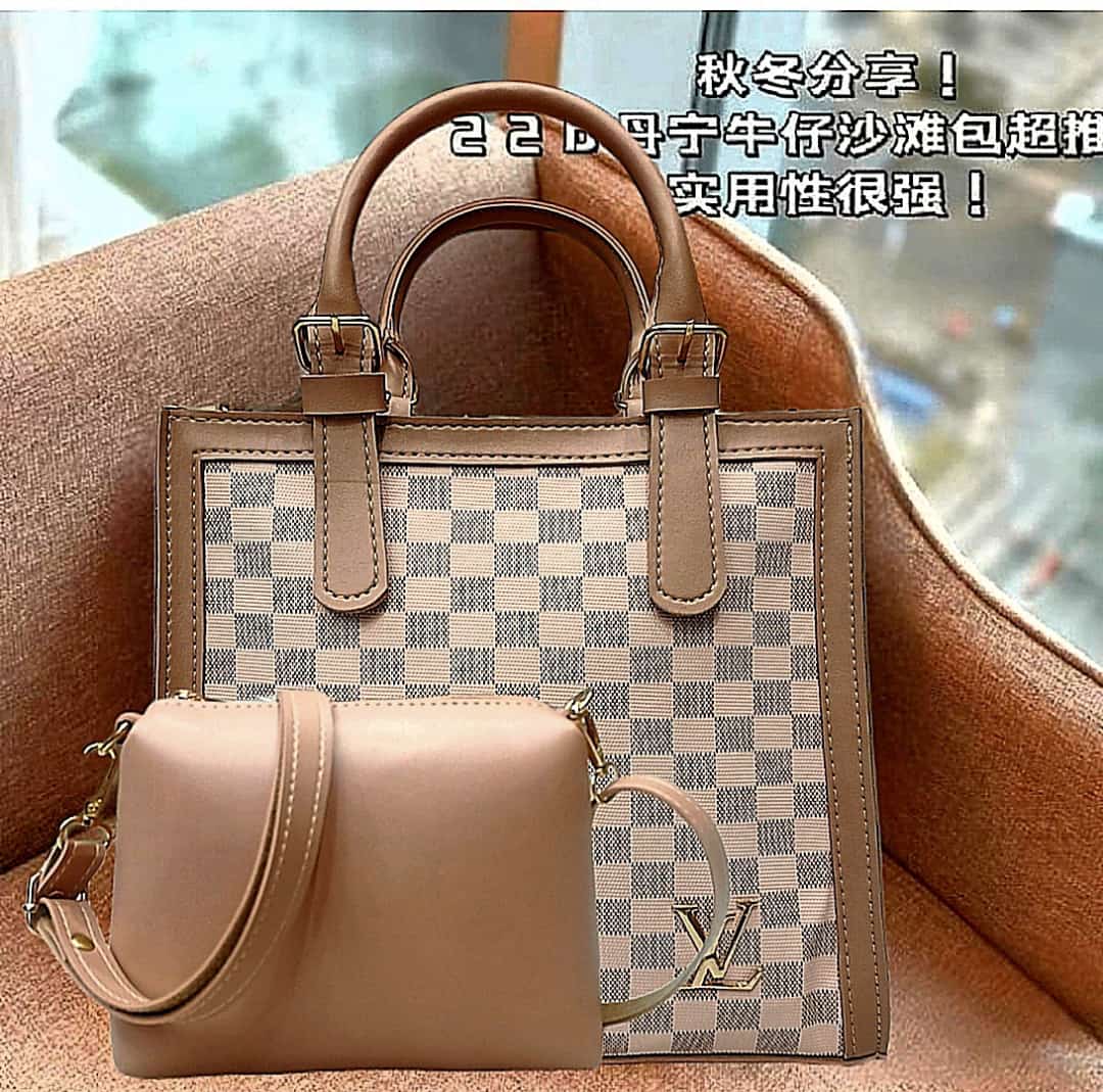 Branded two PCs women's handbags set