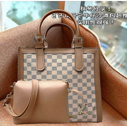 Branded two PCs women's handbags set