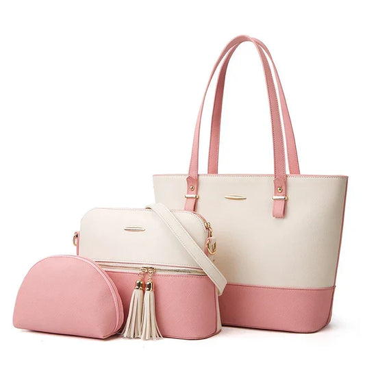 Shop Large Capacity Premium 3pcs Handbag Set