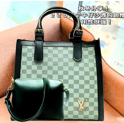Branded two PCs women's handbags set
