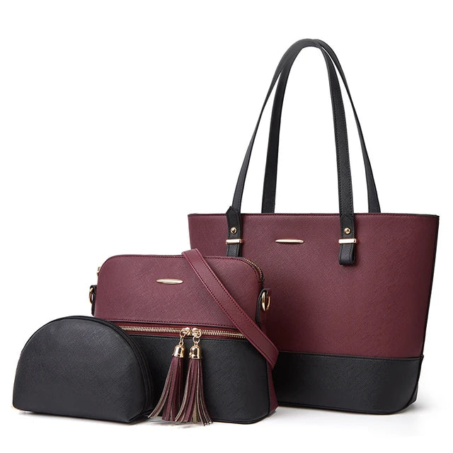 Shop Large Capacity Premium 3pcs Handbag Set