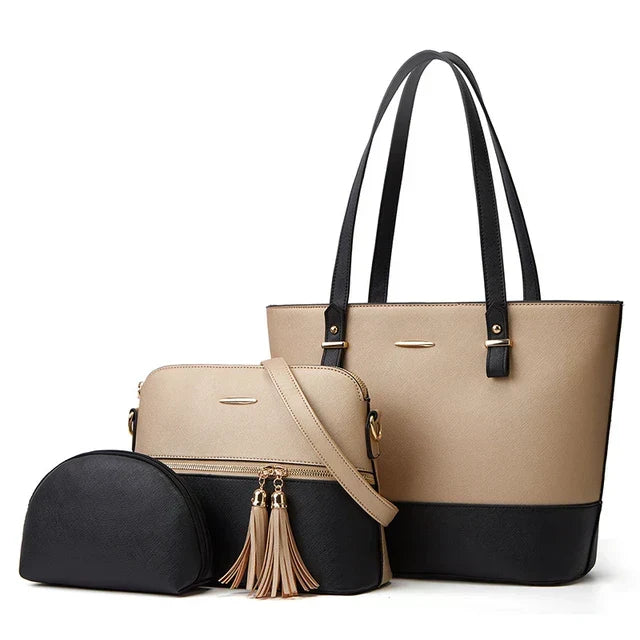 Shop Large Capacity Premium 3pcs Handbag Set