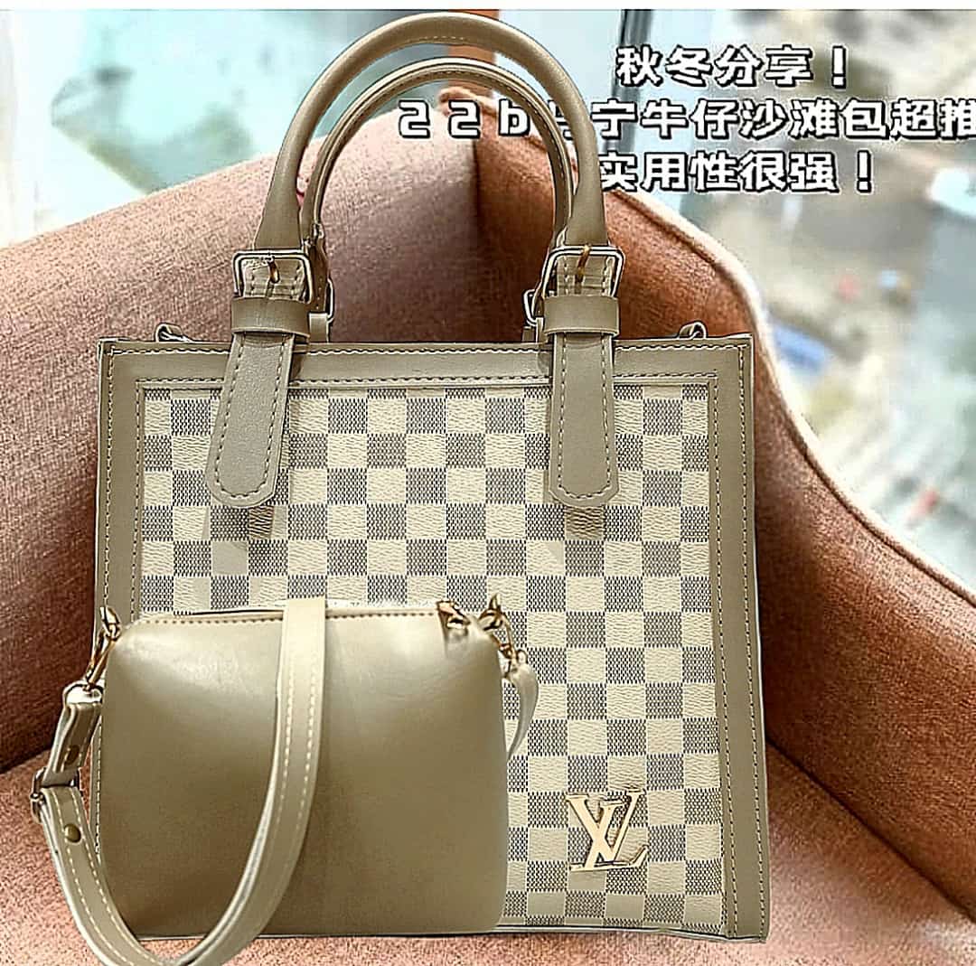 Branded two PCs women's handbags set
