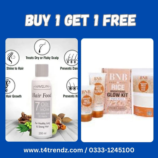 Rice Glowing kit with free 7 hair food oil